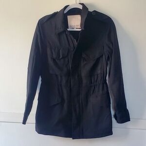Sunday Best Black Utility Jacket with Front Flap Pockets